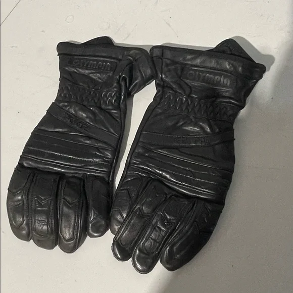 Olympia Accessories Olympia Black Leather Motorcycle Gloves
